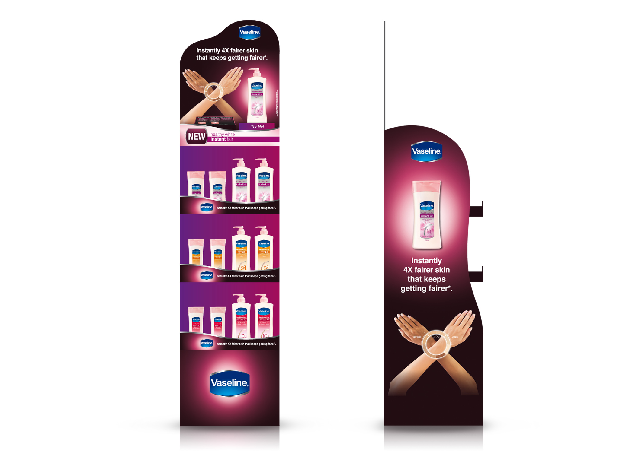 Vaseline_Healthy White Instant Fair Super Size Standee